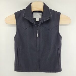 Schafers Outfitters Mens Small Black Wool Blend Arena Vest Western Ranchwear